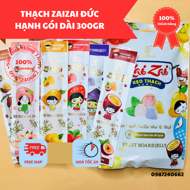 Thạch ZaiZai Đức Hạnh gói dài 300gr