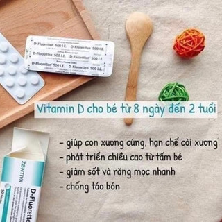 Viên D Fluoretten 500 I.E Đức