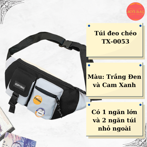 Túi Đeo Chéo Thể Thao Thiết Kế Kiểu Dáng Đơn Giản Thời Trang, Chéo Bao Tử TX-0053
