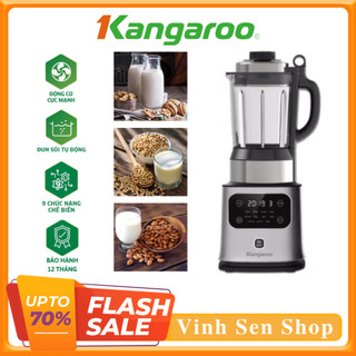 Máy làm sữa hạt kangaroo kg175hb1, 11 chế độ nấu, công suất 900w, cối thủy tinh cao cấp