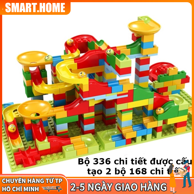 Lego-168 miếng bóng rơi lắp ráp đồ chơi giáo dục có cầu trượt nhiều màu sắc giúp trẻ phát triển trí thông minh-Đồ chơi