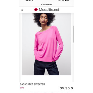 Áo len suông cổ tròn Zara hàng Cambo xuất dư xịn