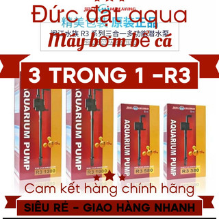 Máy bơm bể cá 3 trong 1 r3 – 380 - 580 - 1000 - 1200 cam kết hàng chính hãng bảo hành 6 tháng