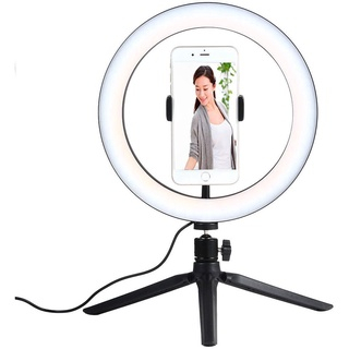 Đèn 26cm kèm chân đế livestream make up trang điểm