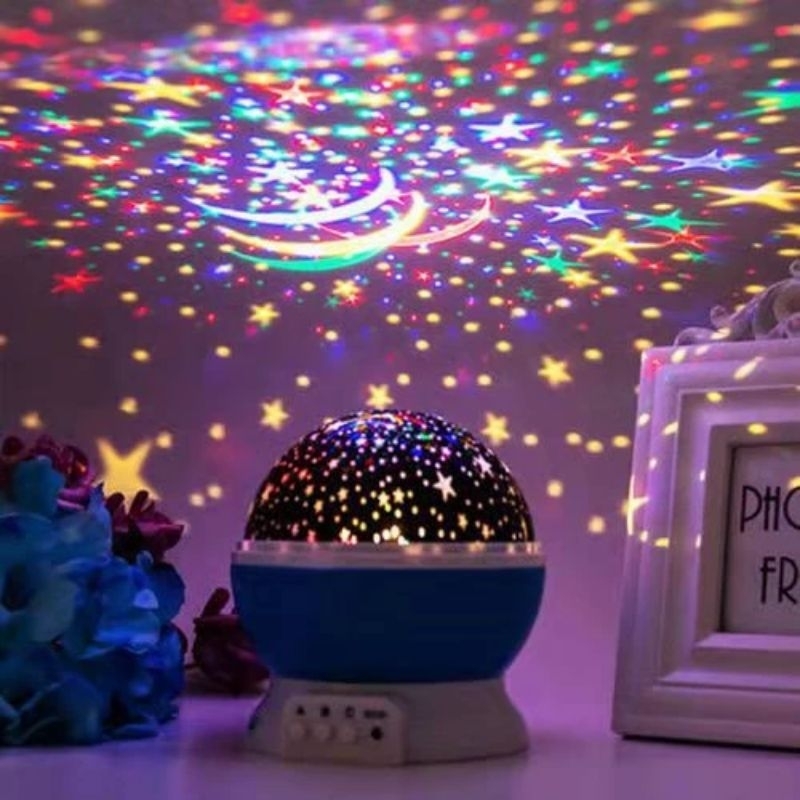 Đèn led chiếu sao trong phòng ngủ nhiều màu có pin sẵn