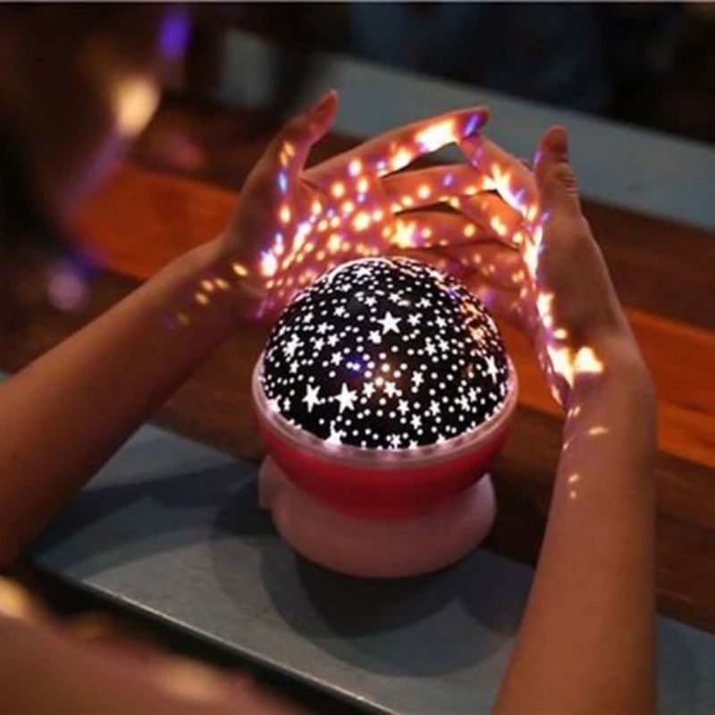 Đèn led chiếu sao trong phòng ngủ nhiều màu có pin sẵn