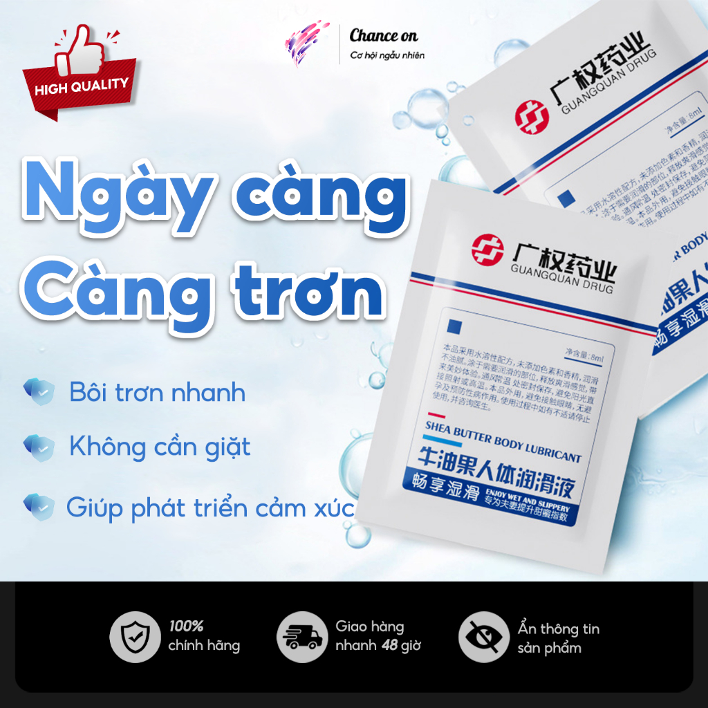 🥑Gel Bôi Trơn Bơ trái cây Gốc Nước, Gel HA gốc nước, Dạng Gói Tiện Dụng 8ML
