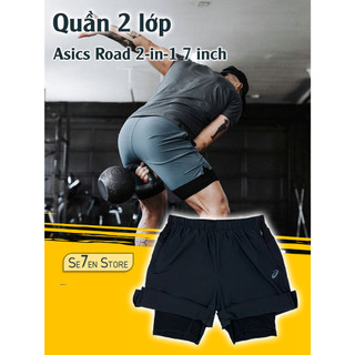 Quần 2 lớp thể thao Asics tập Gym, Running, chơi thể thao