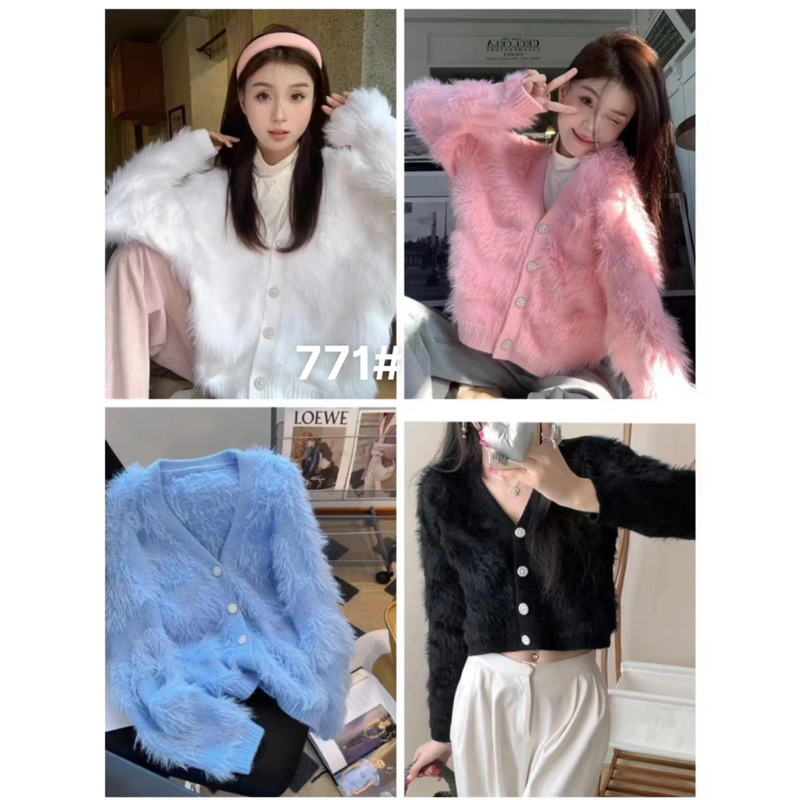 Áo khoác len lông hàng Quảng châu loại 1