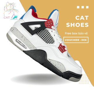 Giày jd4 retro se what the 4, jd4 trắng đỏ xanh - cat.shoes