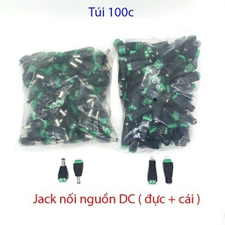 Jack nguồn dc đực và jack dc cái túi 100 chiếc