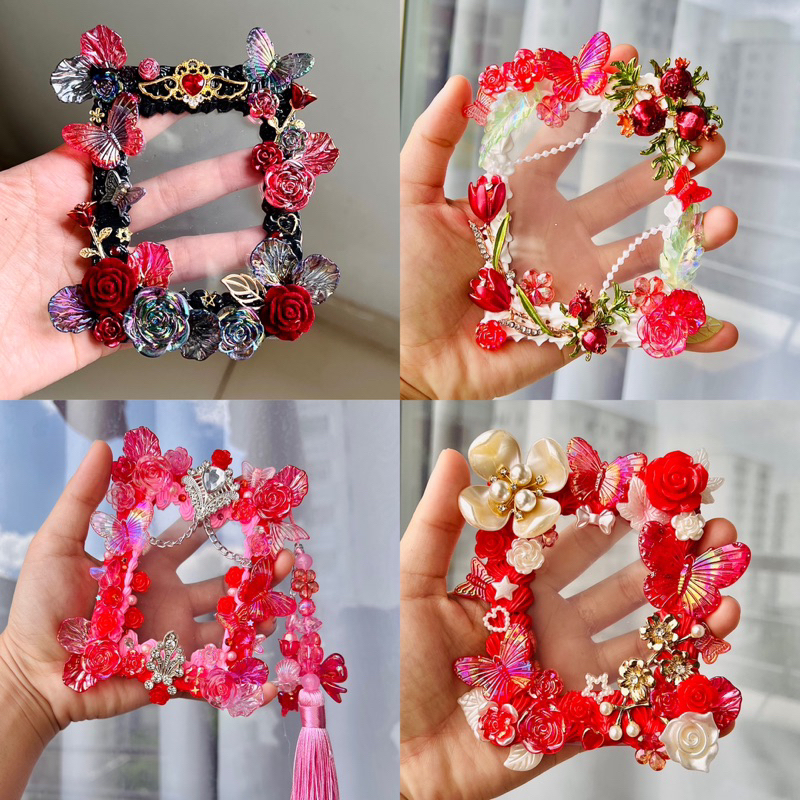 Topdecor kem keo TẠP HOÁ BÉ PINK có đính charm kim loại