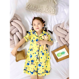 đồ bộ pỵjama cho bé gái và bé trai chất lụa mango Mềm mịn mát