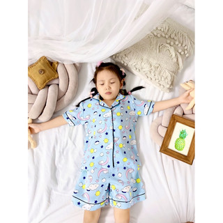 đồ bộ pỵjama cho bé gái và bé trai chất lụa mango Mềm mịn mát