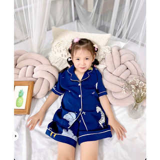 đồ bộ pỵjama cho bé gái và bé trai chất lụa mango Mềm mịn mát
