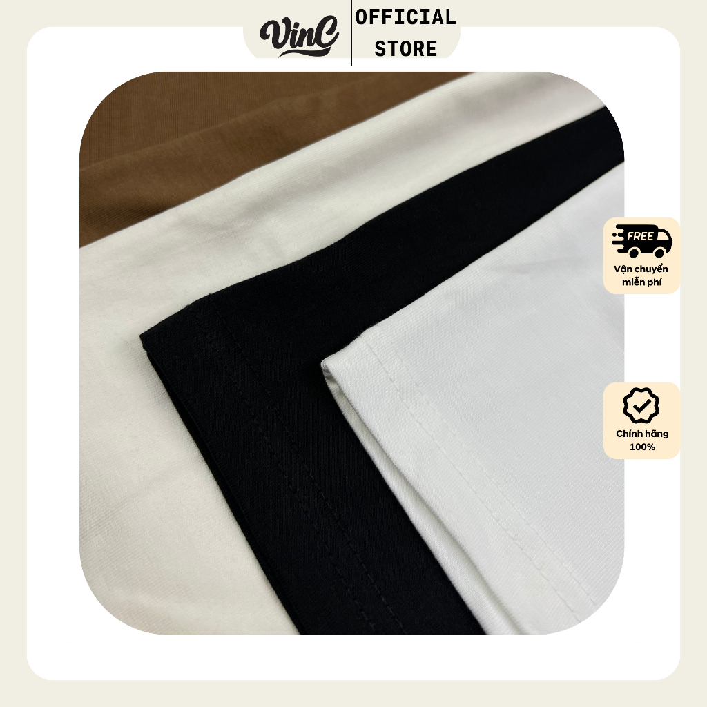 Áo Thun Trơn Basic VINC Cotton 250gsm Thời Trang Nam Nữ - CÓ SẴN
