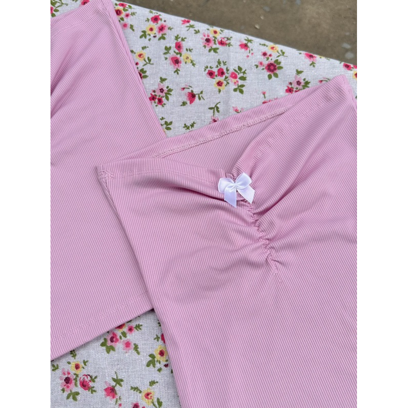 Áo ống nơ hồng