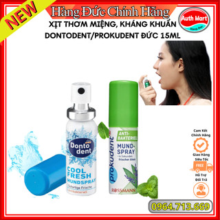 XỊT THƠM MIỆNG, KHÁNG KHUẨN DONTODENT/PROKUDENT ĐỨC 15ML
