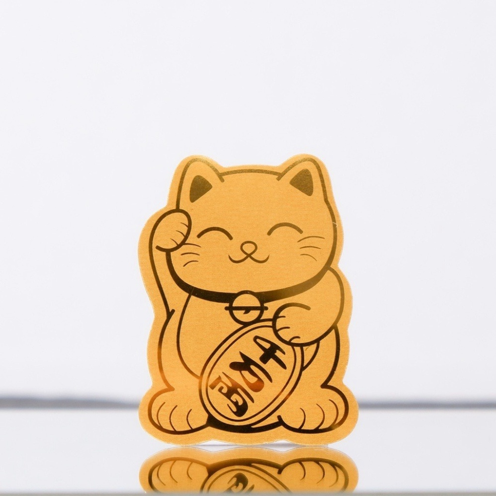 Miếng Dán Sticker Mèo Thần Tài cho điện thoại Linh Vật May Mắn Thu Hút Tài Lộc balu
