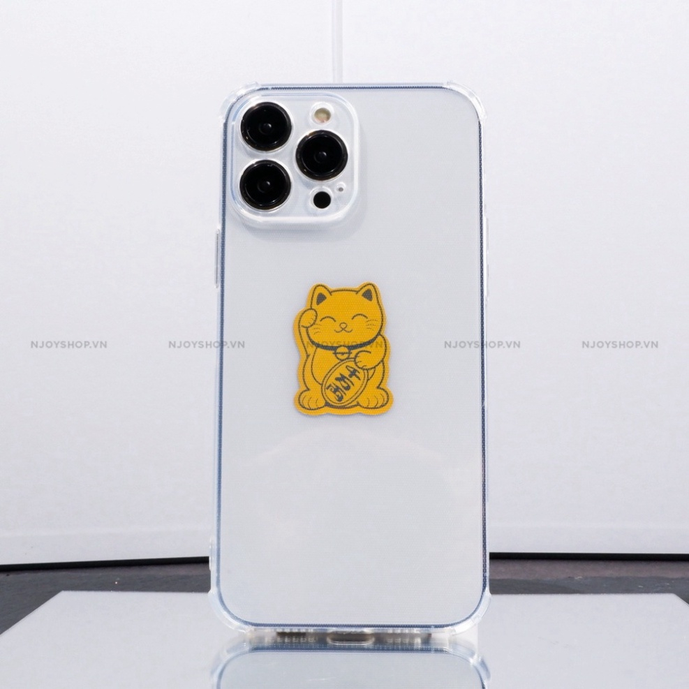 Miếng Dán Sticker Mèo Thần Tài cho điện thoại Linh Vật May Mắn Thu Hút Tài Lộc balu