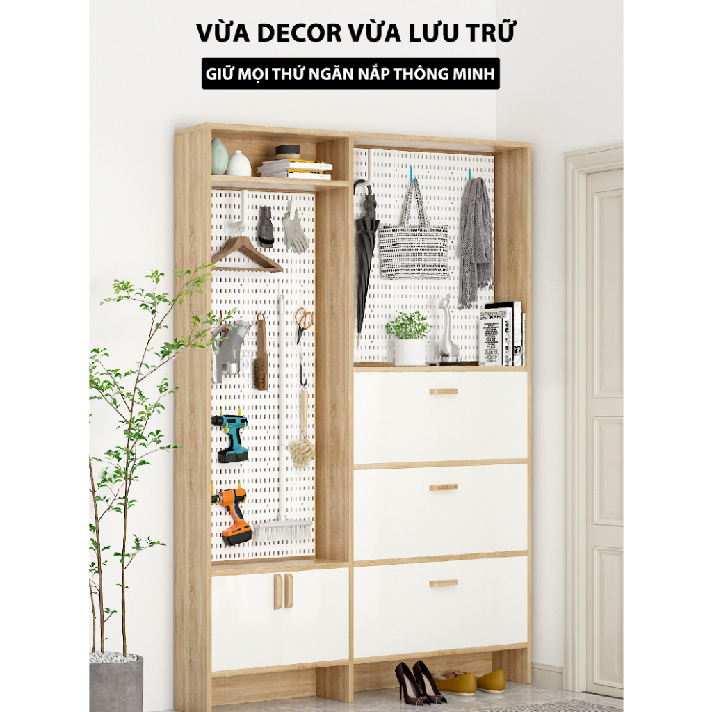 Bảng treo tường PEGBOARD decor phòng học, nhà bếp, giá treo đồ gia dụng tiện ích trang trí nhà cửa