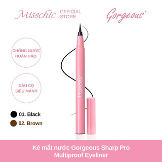 Combo 2 Misschic Kẻ mắt nước Gorgeous Sharp Pro Multiproof Eyeliner 0.5g