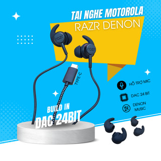 Tai nghe cao cấp Motorola razr, DAC 24bit, chân cắm type C, Denon có mic,/Tai nghe Game thủ Baseus C18 GAMO chân Type C
