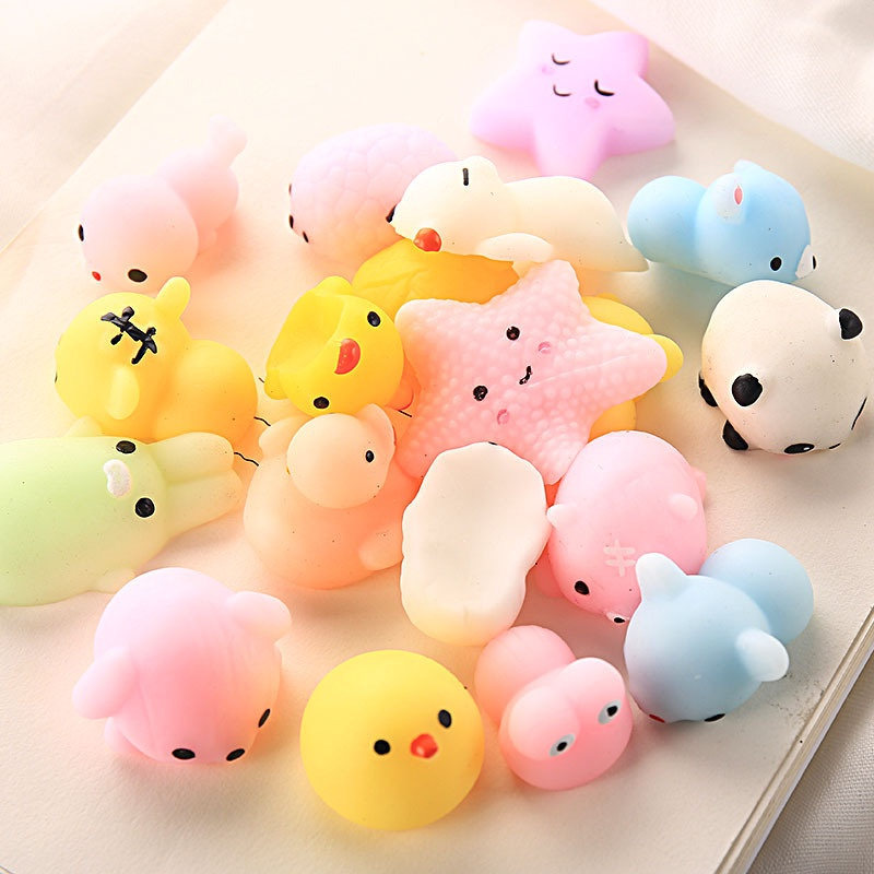 Hộp 30 Con Thú mochi xả stress - Đồ chơi thú mochi squishy