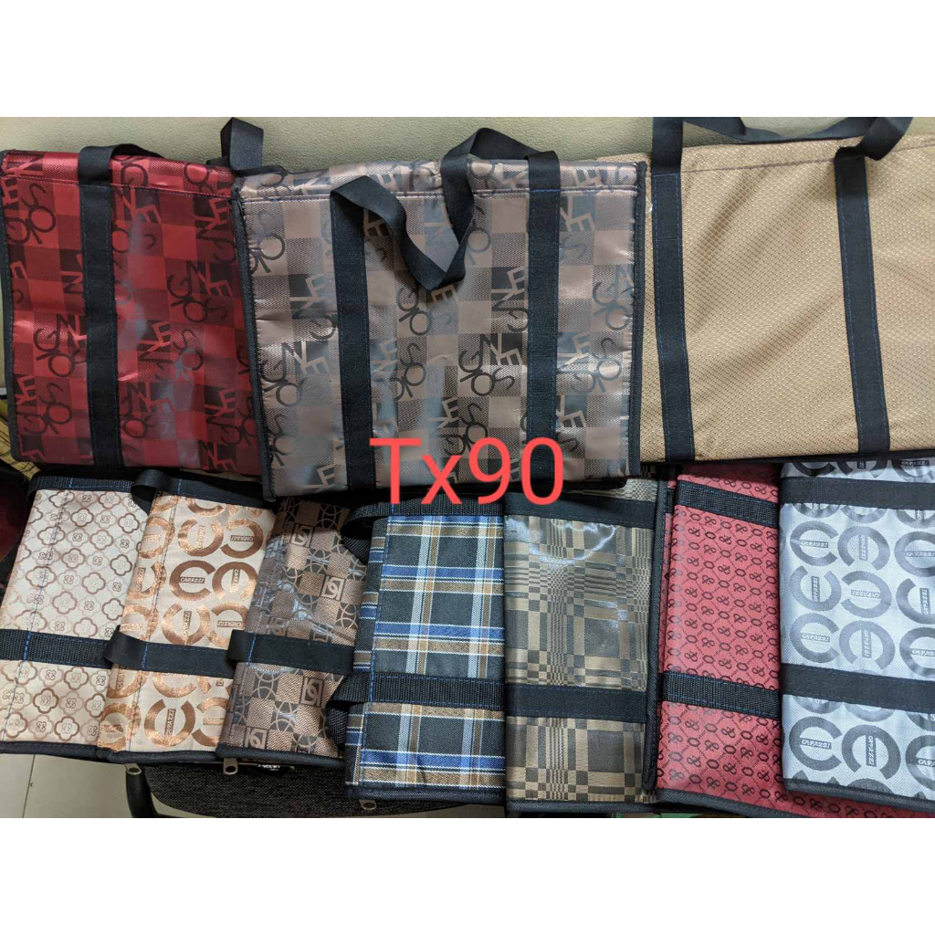 Túi giữ nhiệt loại lớn hình hộp ngoài là vải bố dầy 38x22cm cao 30cm quai vòng đáy. tx90dv