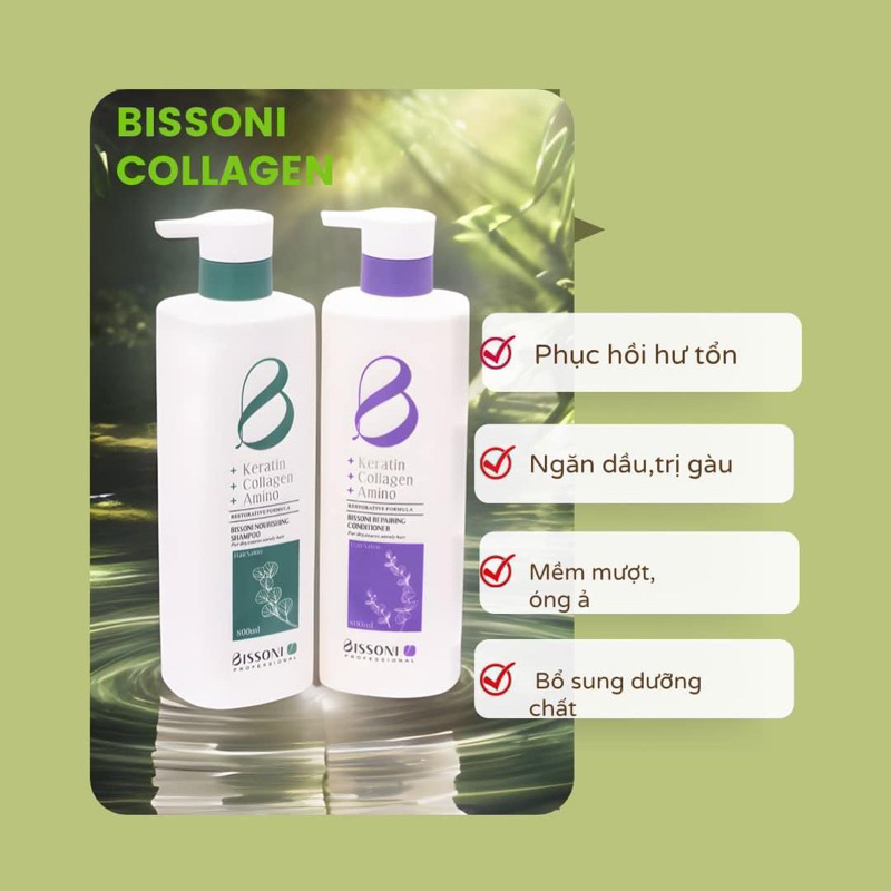 Dầu gội BISSONI HAIRSALON hương nước hoa giảm gãy rụng, phục hồi hư tổn