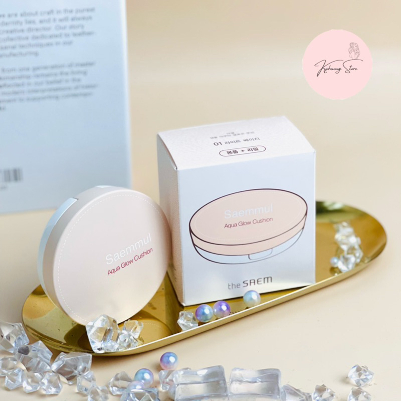 [Kèm lõi thay thế] Phấn nước chống nắng The SAEM saemmul aqua glow cushion SPF 50+++++