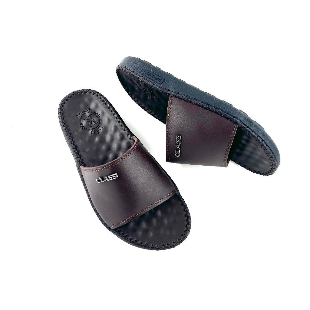 Dép da nam Class trẻ trung,năng động-Kinson Shop