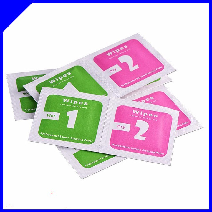 Giấy lau vệ sinh màn hình điện thoại, ipad, kính, máy tính bảng, trước khi dán kính cường lực PPF