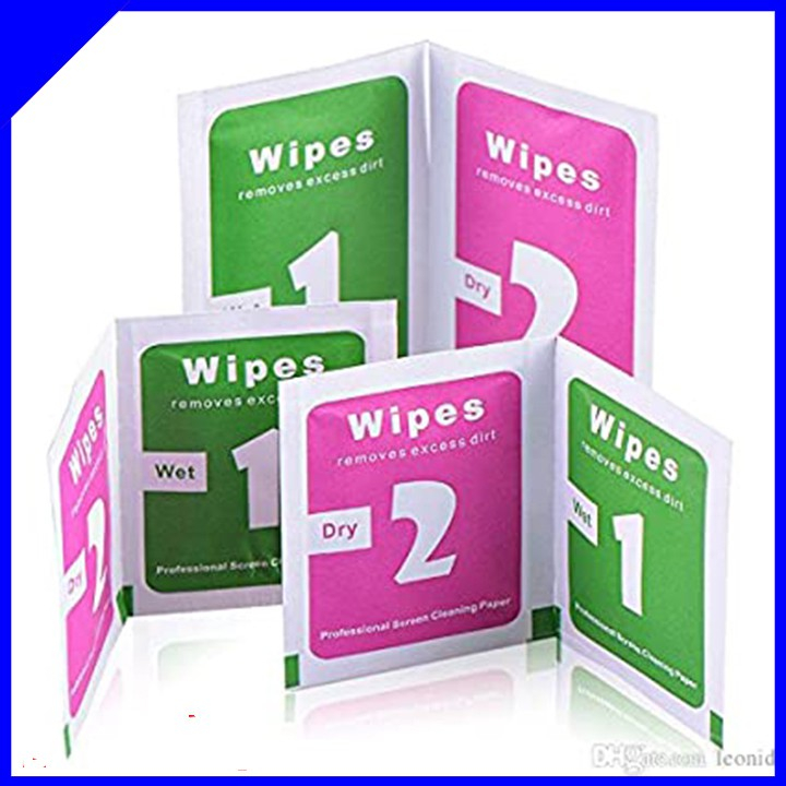 Giấy lau vệ sinh màn hình điện thoại, ipad, kính, máy tính bảng, trước khi dán kính cường lực PPF