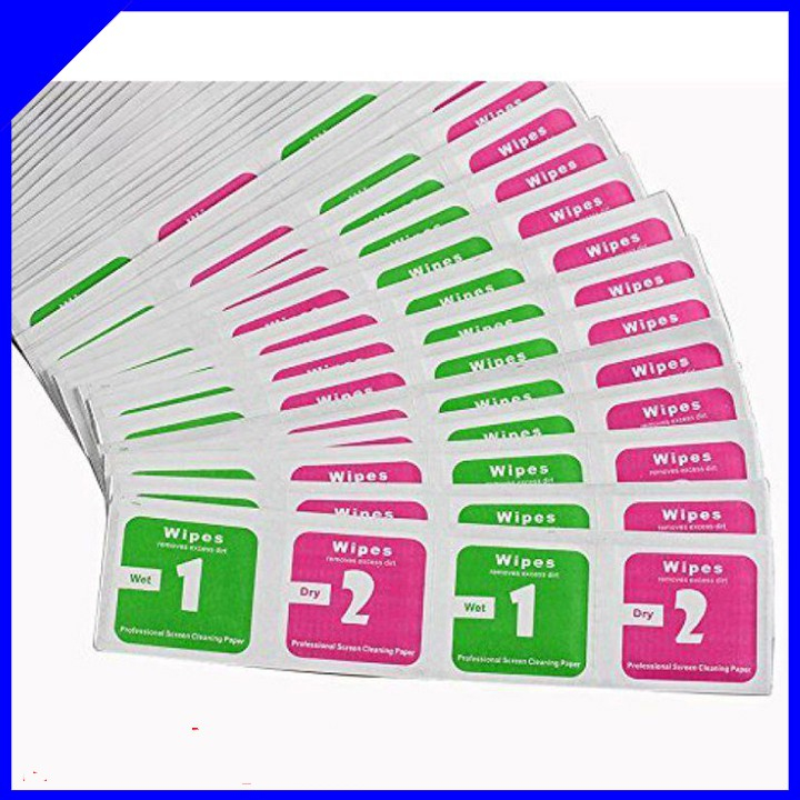 Giấy lau vệ sinh màn hình điện thoại, ipad, kính, máy tính bảng, trước khi dán kính cường lực PPF