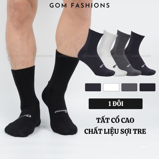 Vớ nam cổ trung GOMTAT chất liệu sợi tre cao cấp, co giãn hút ẩm thoáng khí, khử mùi hôi tốt  -GOMTAT-TRECAO-1DOI