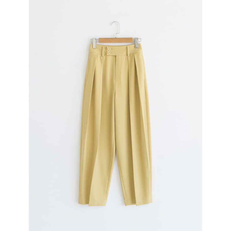 Set loose autumn blazer và culotte trouser gardenia yellow MADELEN