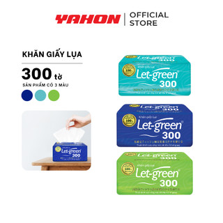 Combo 3 Bao Khăn Giấy Lụa LET-GREEN, 300 Tờ/Bao