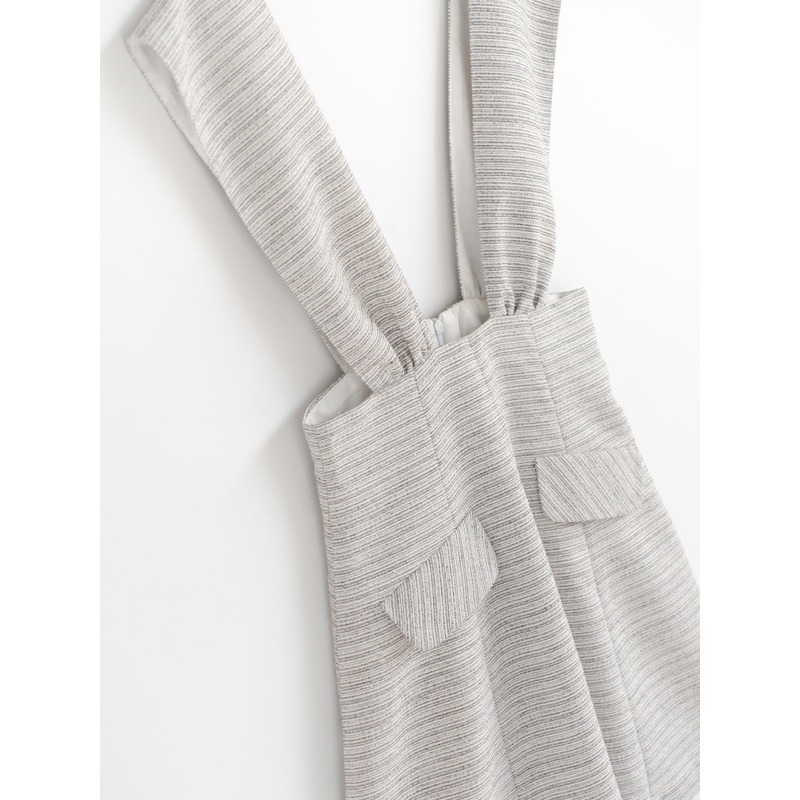 Váy yếm mix tweed túi nắp dáng xòe MADELEN