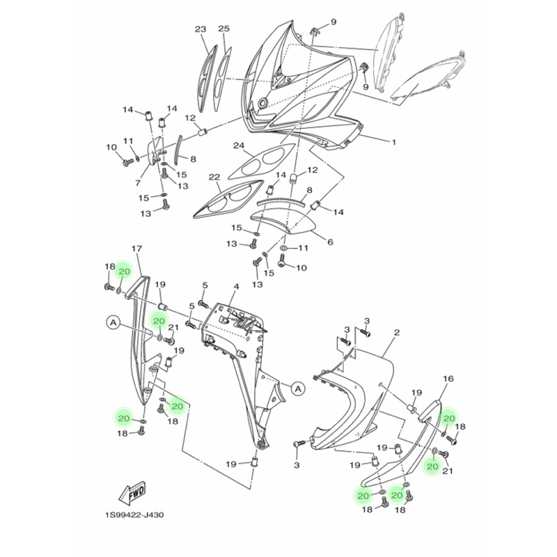 ĐỆM LONG ĐỀN BODYKIT EXCITER 2010