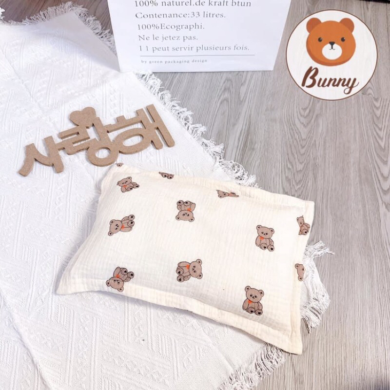 Gối bông muslin cho bé