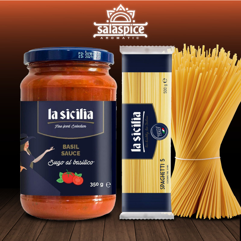 Combo Mì và Sốt Cà Chua LA SICILIA nhập khẩu Ý giá tiết kiệm, dùng tiện lợi ,hương vị thơm ngon đậm chất Ý