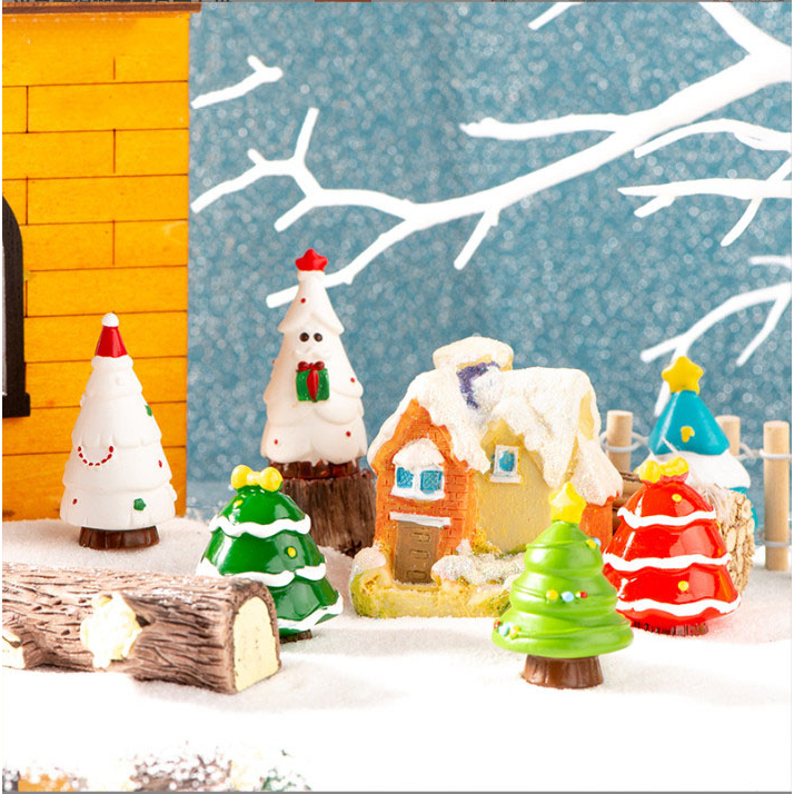 Mô hình cây thông bằng đá decor tiểu cảnh Noel, trang trí giáng sinh
