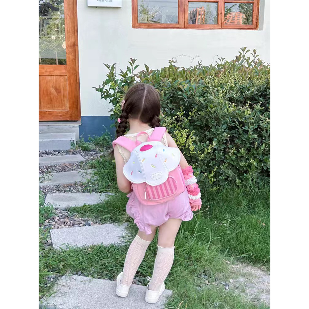 BALO ĐI HỌC CHO BÉ - BALO NẤM HỒNG BÉ GÁI BL99