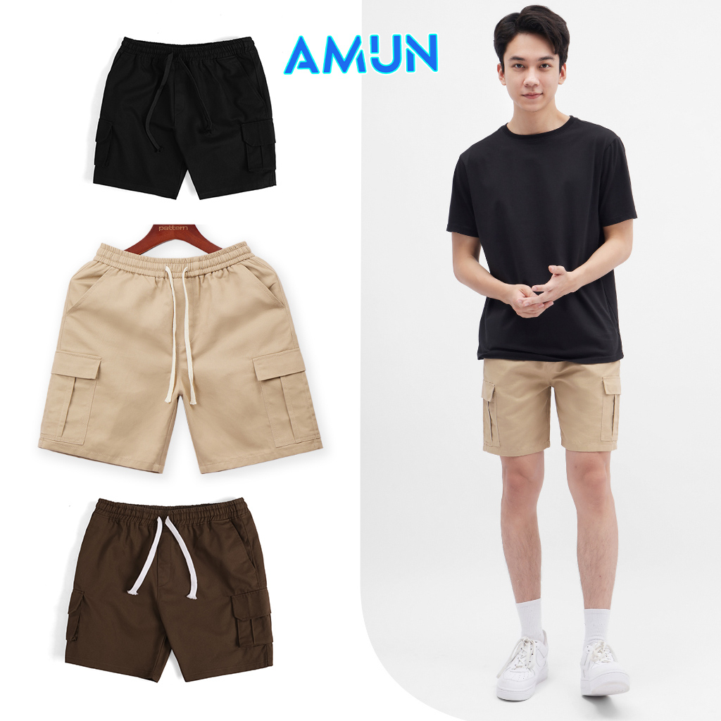 Quần Short SỌT đùi Kaki Jean Nam ngắn Túi hộp Avocado, Quần short kaki cạp chun cao cấp