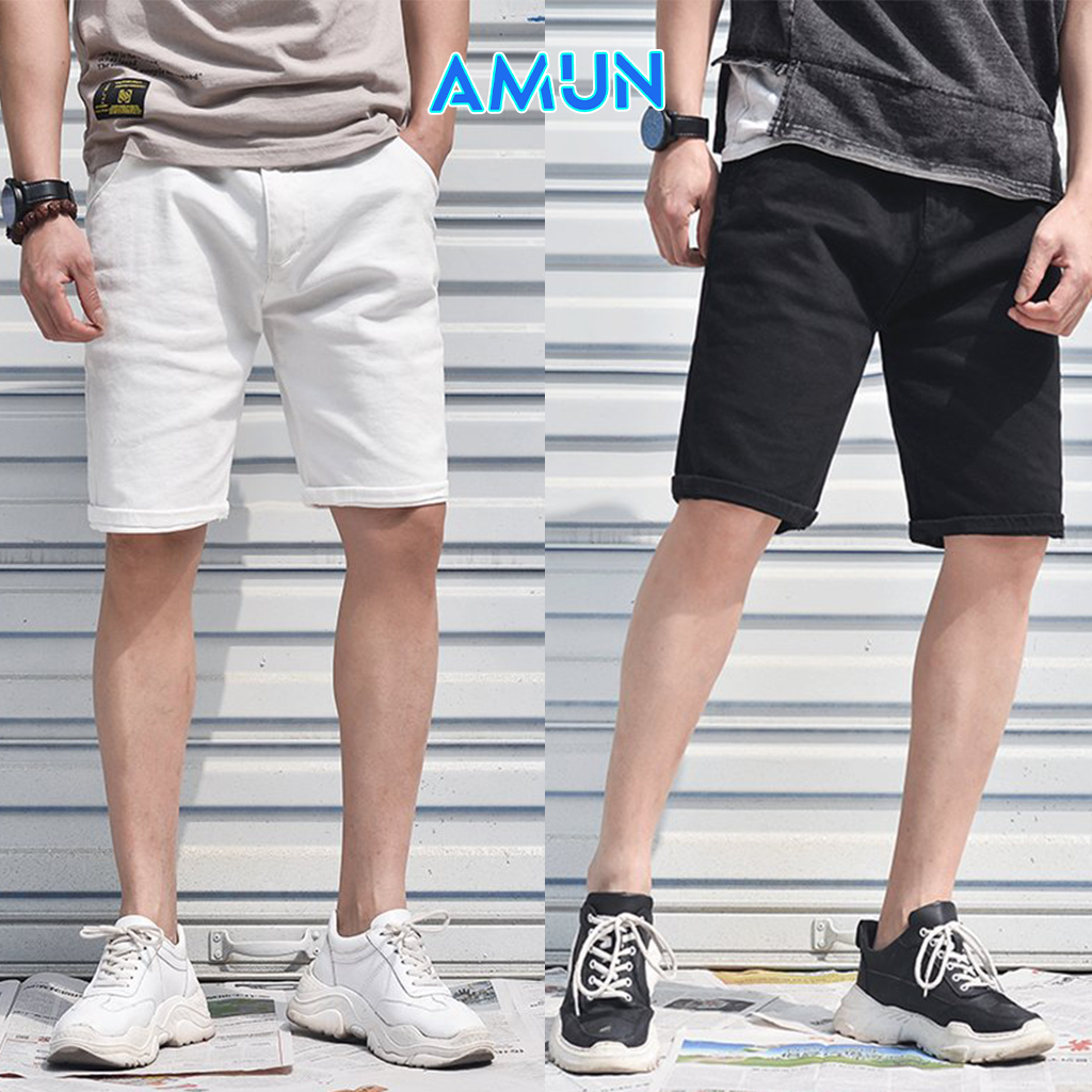 Quần Short Jean Nam co dãn 4 chiều, Quần Sooc bò trơn và rách thời trang Avocado