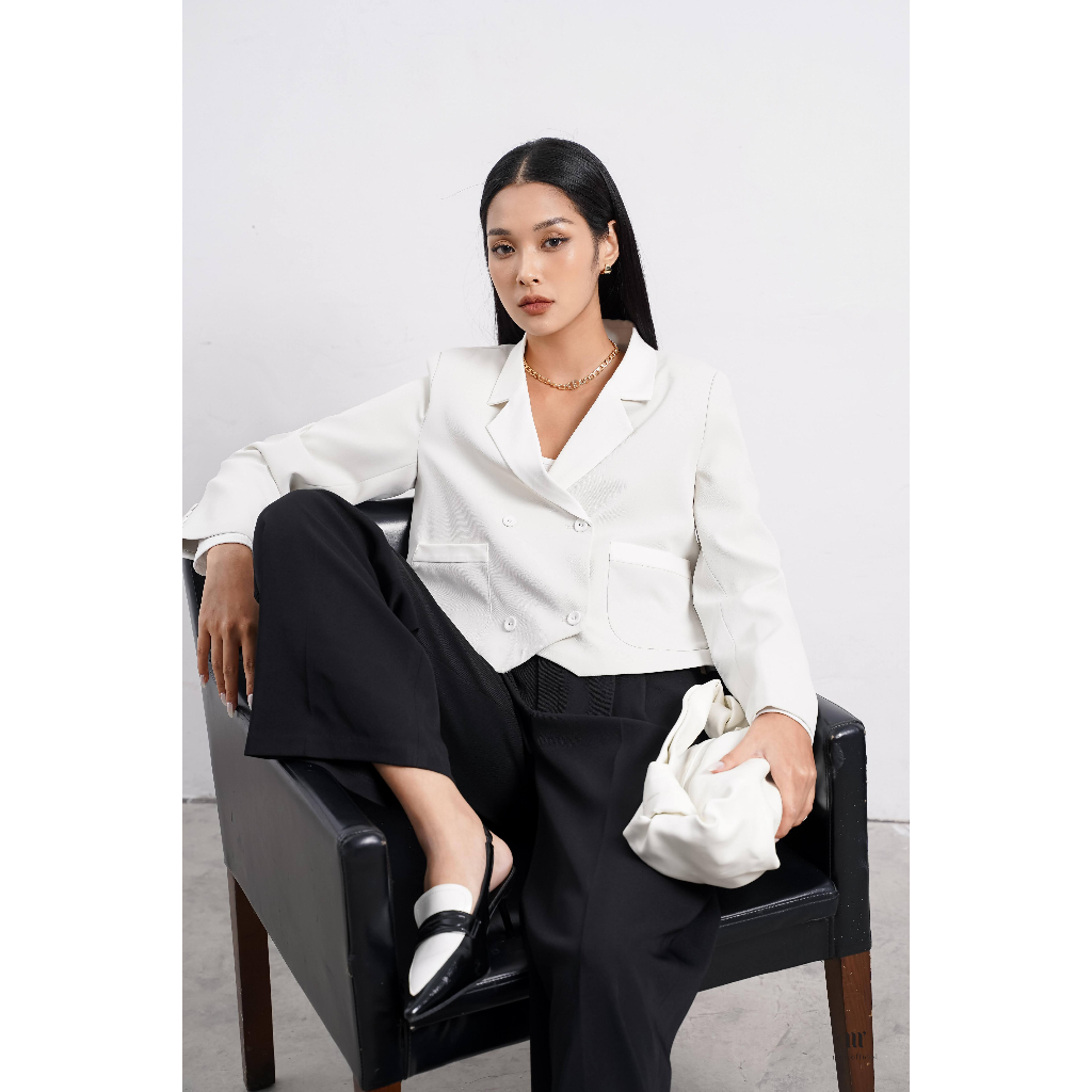 Áo blazer nữ Onetone dáng lửng dài tay Fenghi