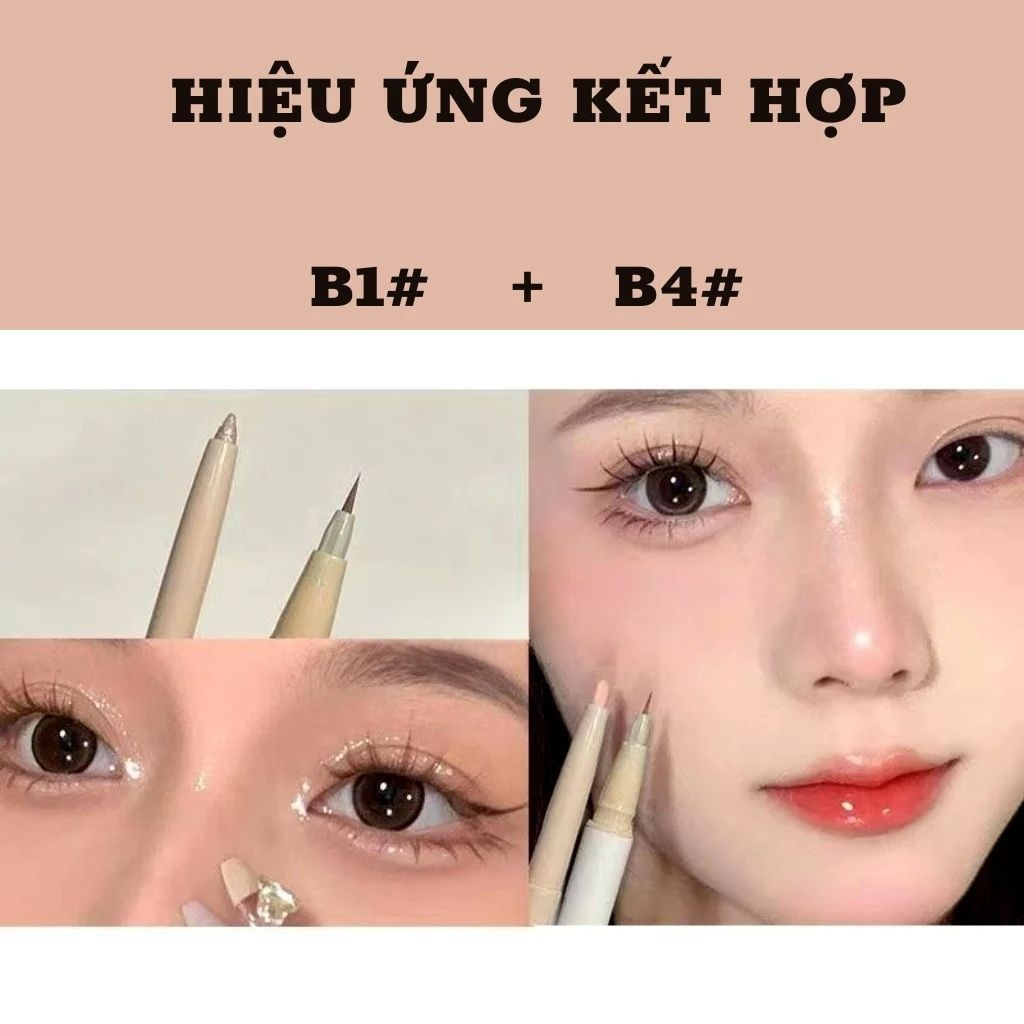 Bút Kẻ Bọng Mắt 2 Đầu Sweet Mint Vẽ Nhũ Mắt Bắt Sáng Hightlight Siêu Tự Nhiên