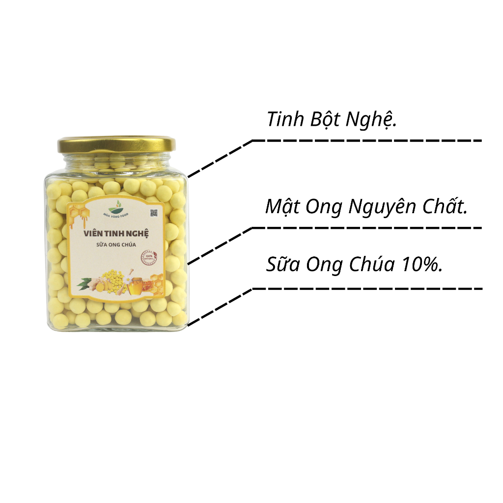 Viên Tinh Nghệ MÙA VÀNG FOOD Sữa Ong Chúa Nguyên Chất 330g