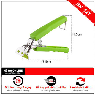 Kẹp gắp đồ chống nóng inox cán nhựa xanh